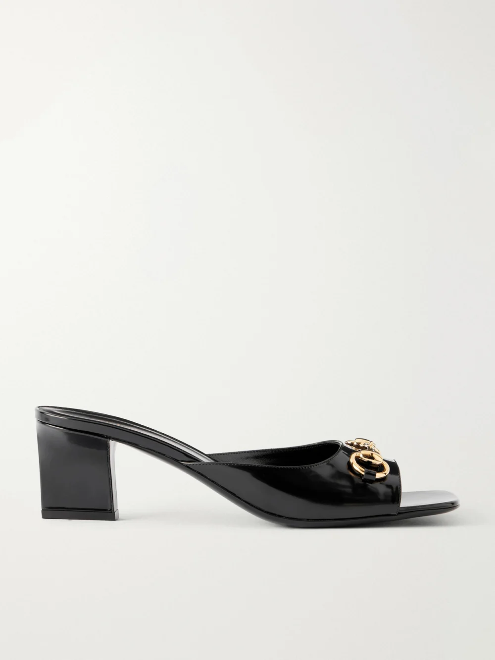 Gucci Signora Horsebit-embellished Leather Sandals in black