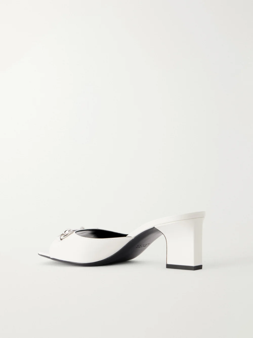 Back view of the Gucci Signora Horsebit-embellished Leather Sandals