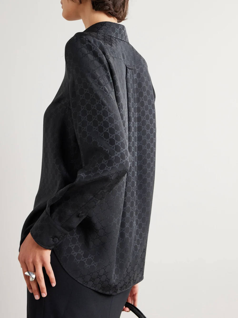 Back view of the Gucci Silk-jacquard Shirt
