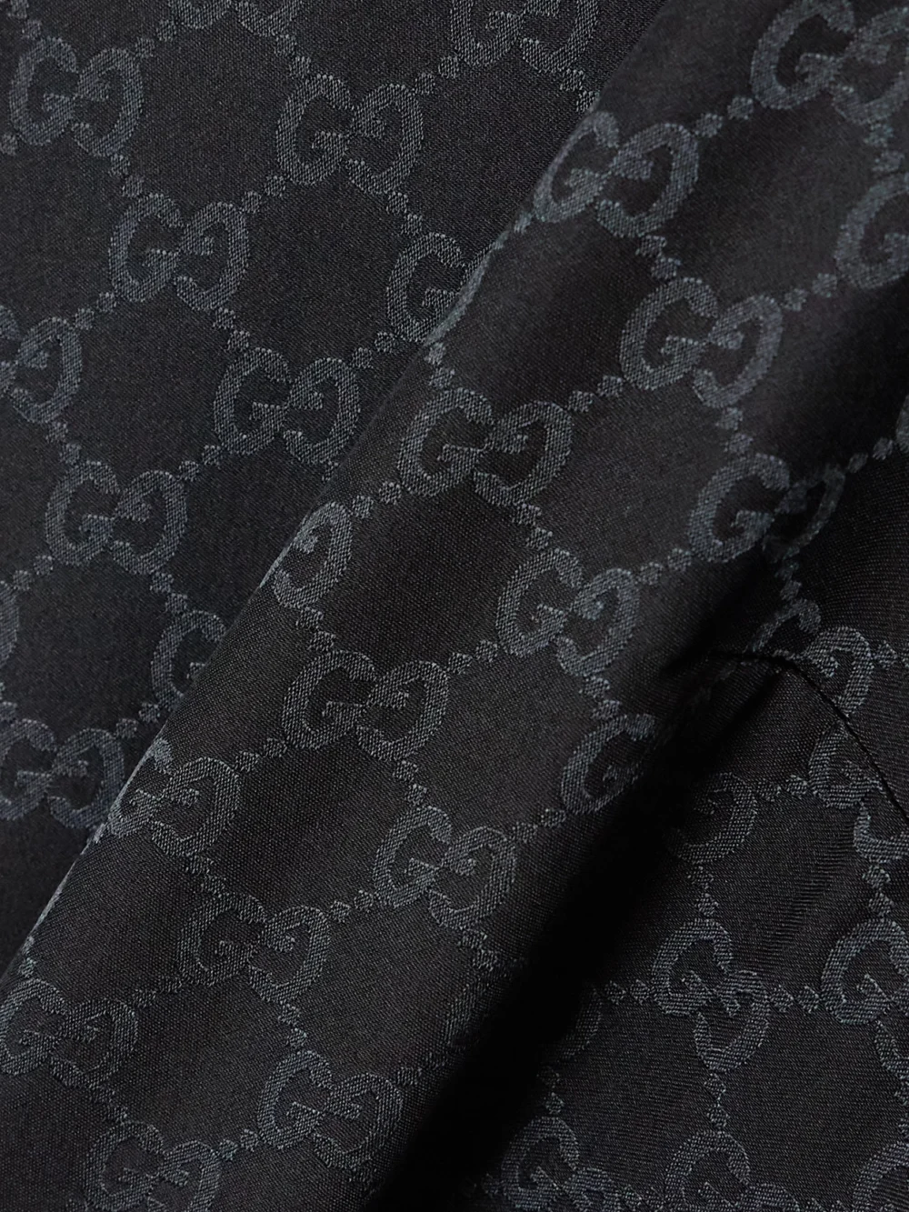 Close-up detail of the Gucci Silk-jacquard Shirt