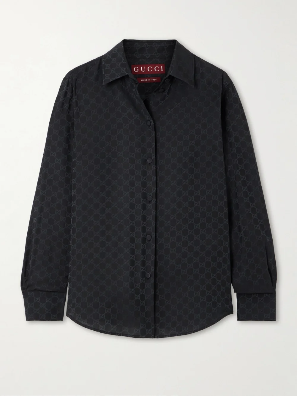 Gucci Silk-jacquard Shirt in black