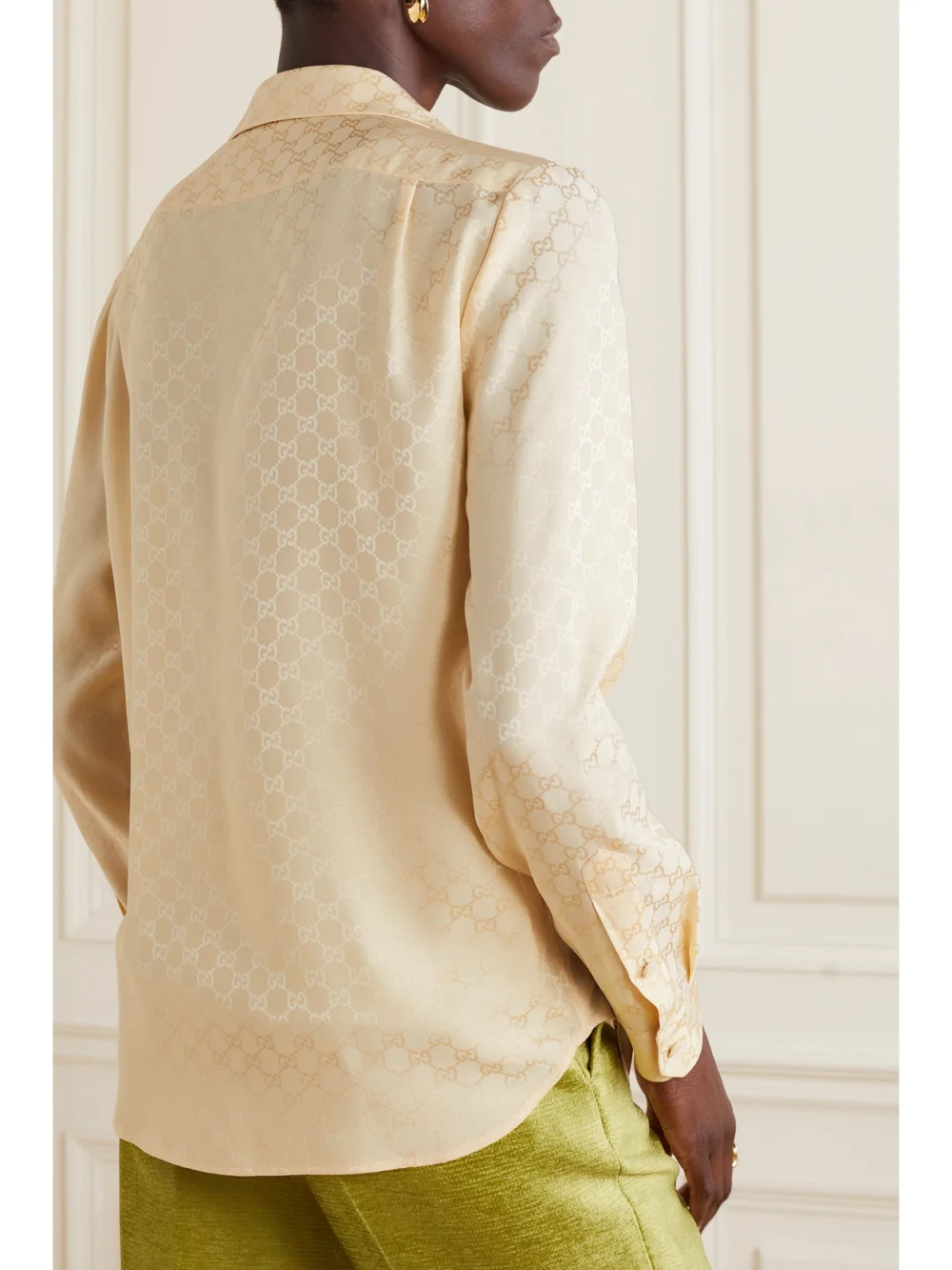 Back view of the Gucci Silk-jacquard Shirt