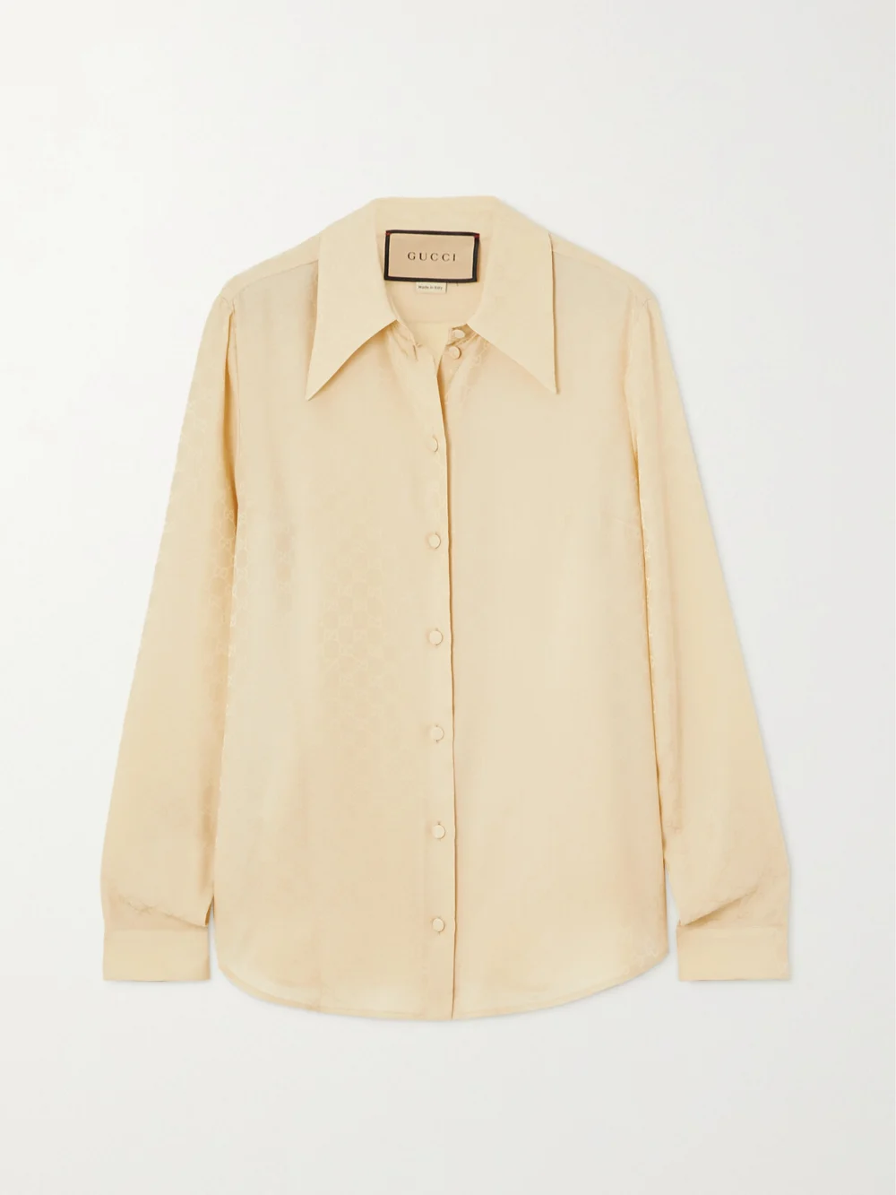 Gucci Silk-jacquard Shirt in neutral