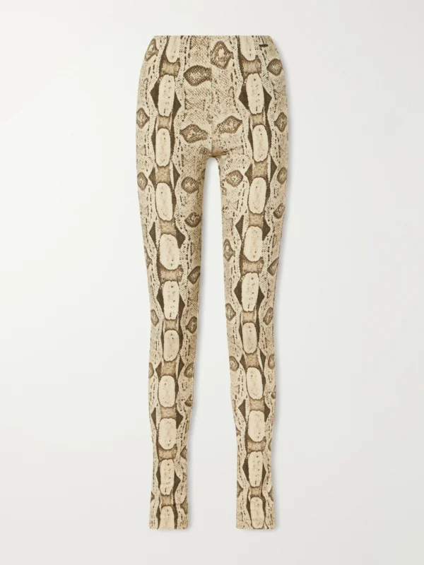 Gucci Snake-print Stretch Leggings