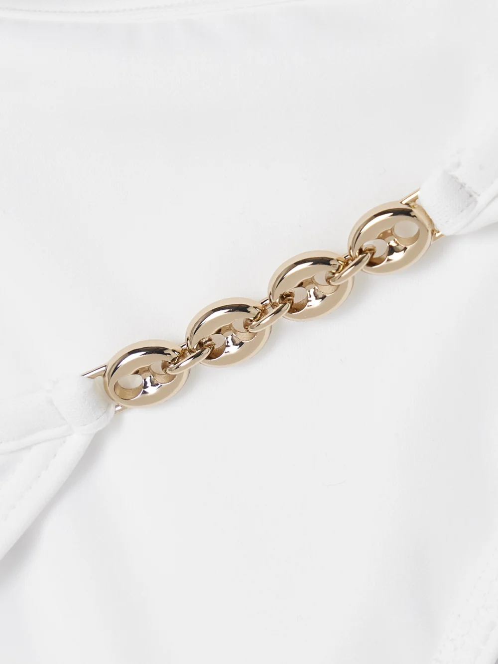 Close-up detail of the Gucci Sparkling Chain-trimmed Bikini