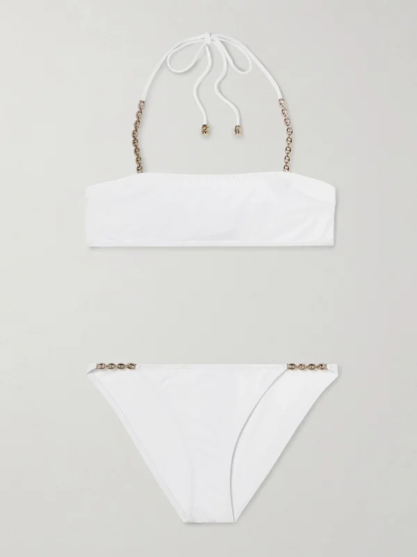 Gucci Sparkling Chain-trimmed Bikini