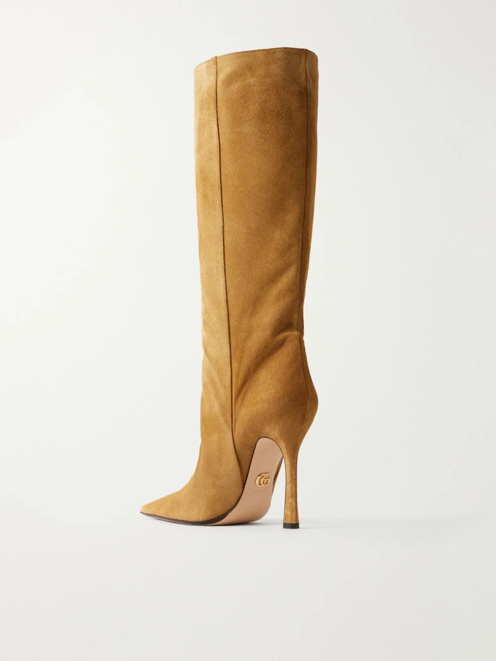 Back view of the Gucci Suede Knee Boots