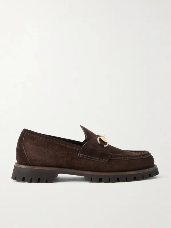 Gucci Sylke Horsebit-detailed Suede Loafers