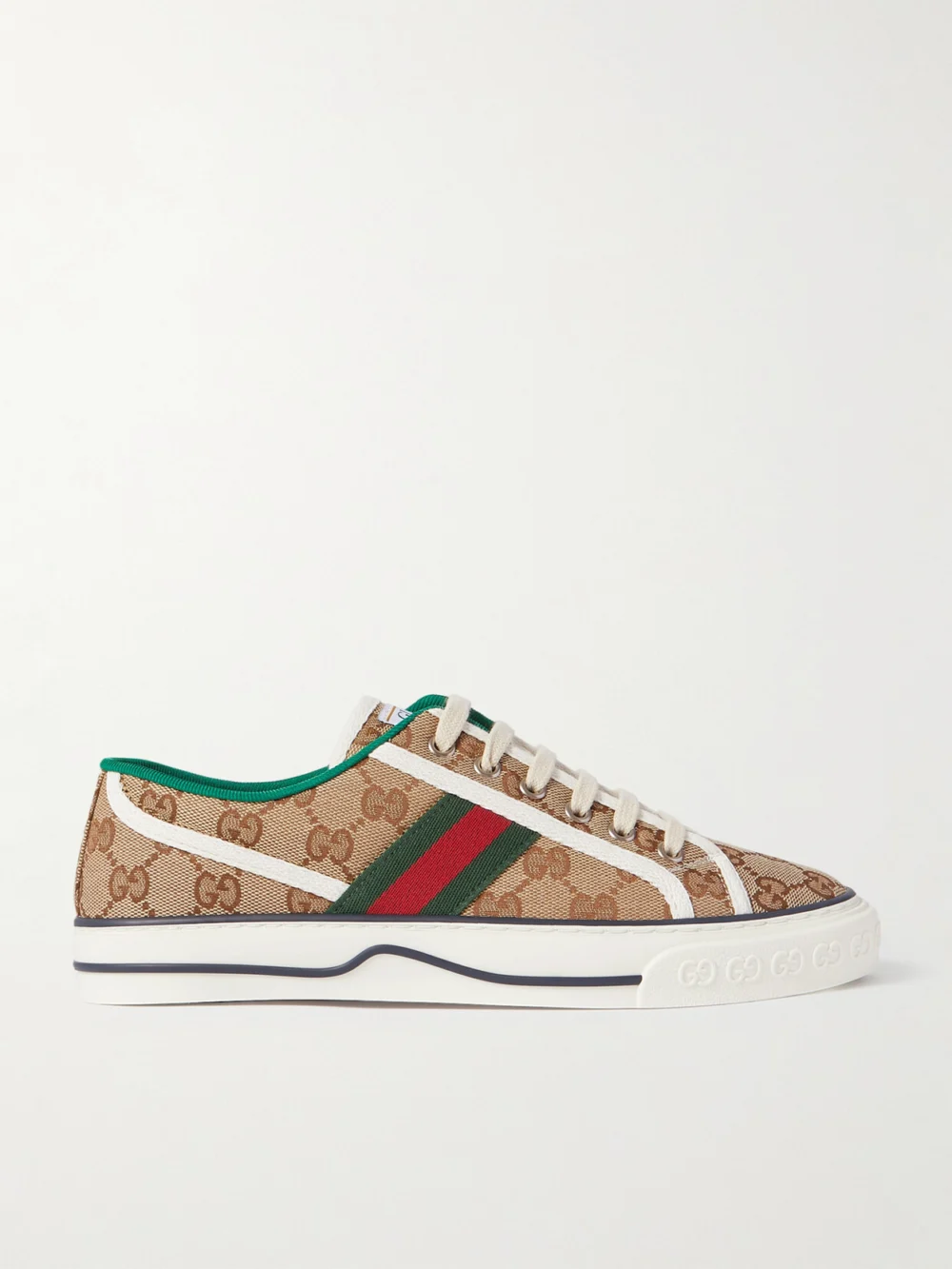 Gucci Tennis 1977 Logo-embroidered Canvas Sneakers in beige