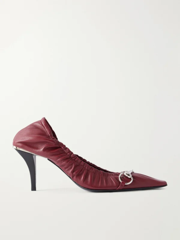 Gucci Vittoria 75 Horsebit-embellished Leather Pumps