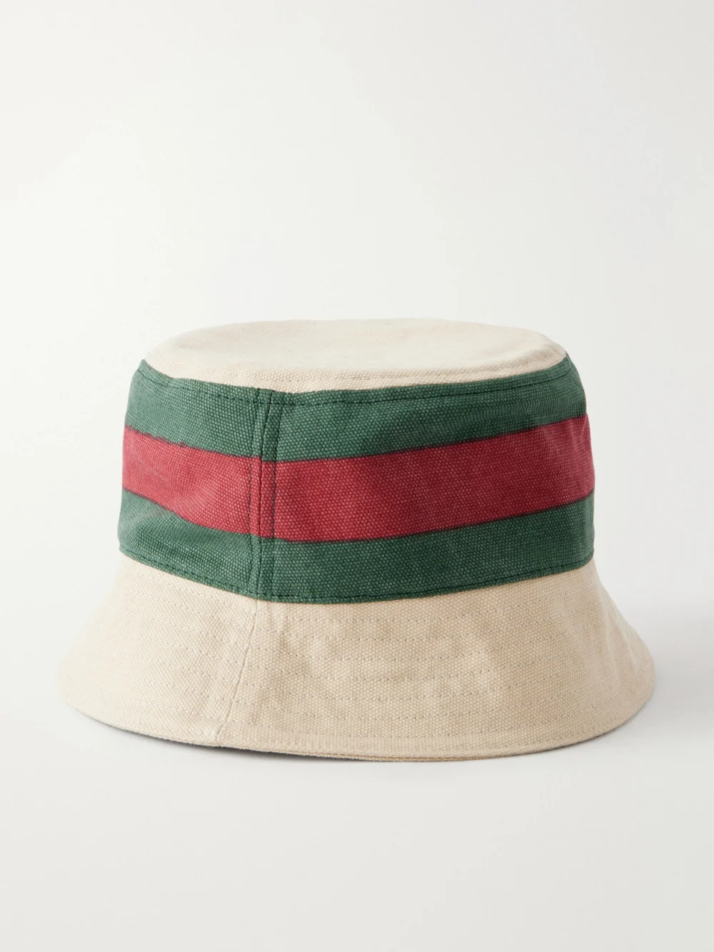 Back view of the Gucci Webbing-trimmed Cotton Bucket Hat