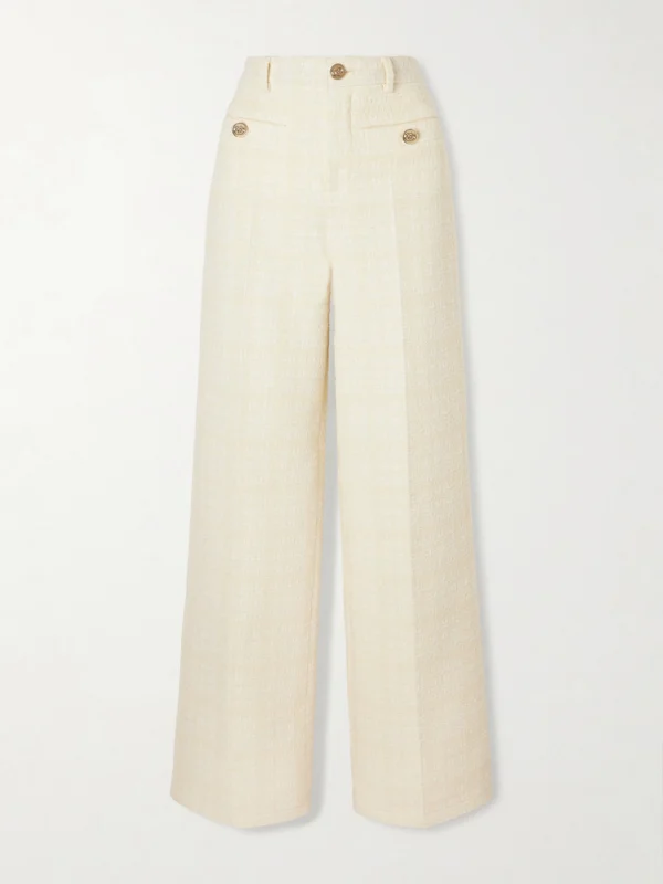 Gucci Wide-leg Cotton-tweed Pants