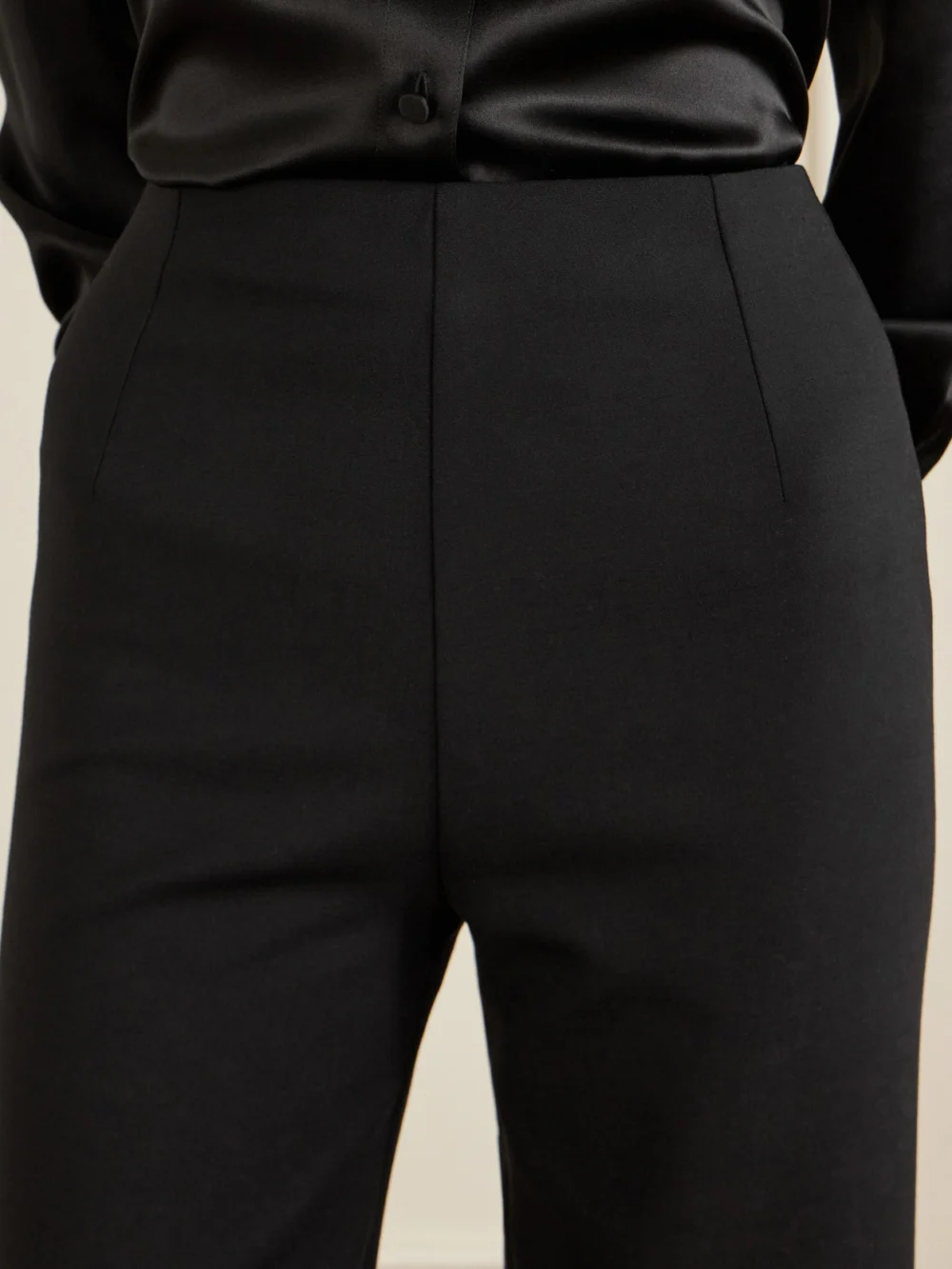 Close-up detail of the Gucci Wool-blend Straight-leg Pants