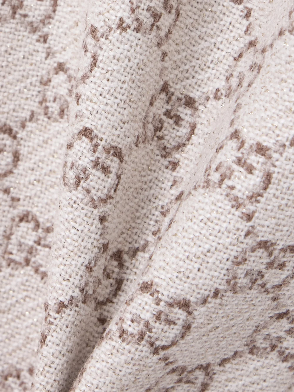 Close-up detail of the Gucci Wool-jacquard Scarf