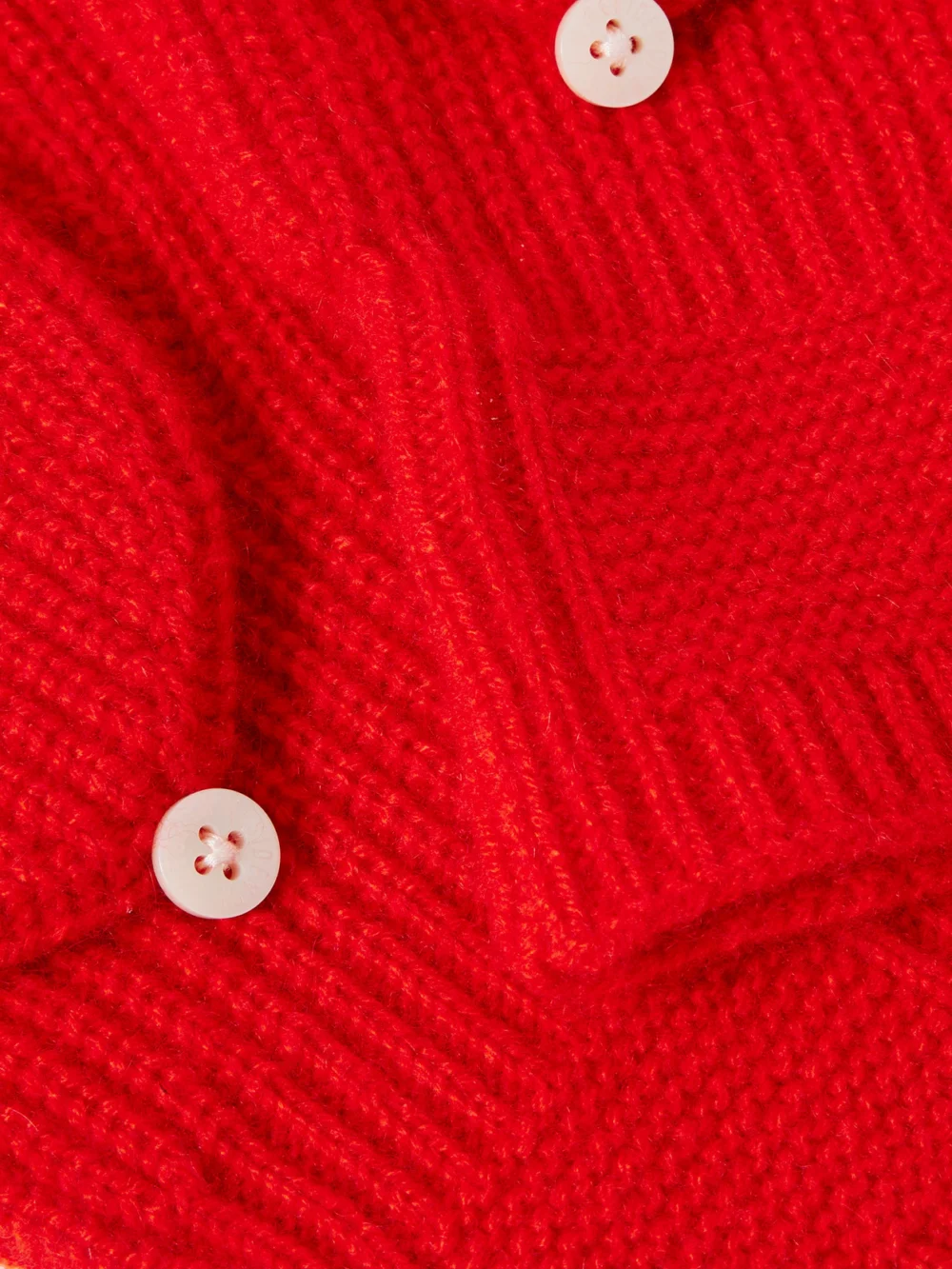 Close-up detail of the Guest In Residence The Mitts Ribbed Cashmere Gloves