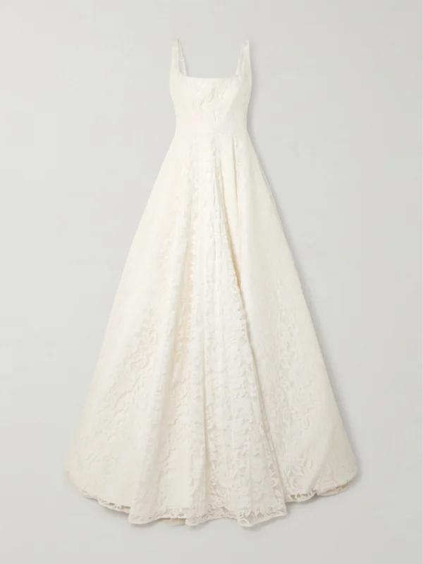 Halfpenny London Dominique Lace and Crepe Gown