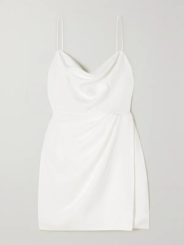 Halfpenny London Maisie Draped Satin Mini Dress