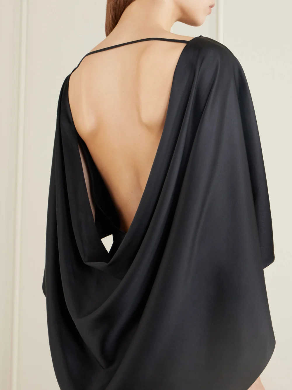 Close-up detail of the Heirlome Anna Silk-satin Maxi Dress