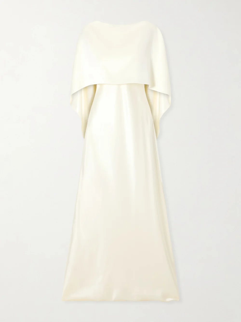 Heirlome Anna Silk-satin Maxi Dress in ivory