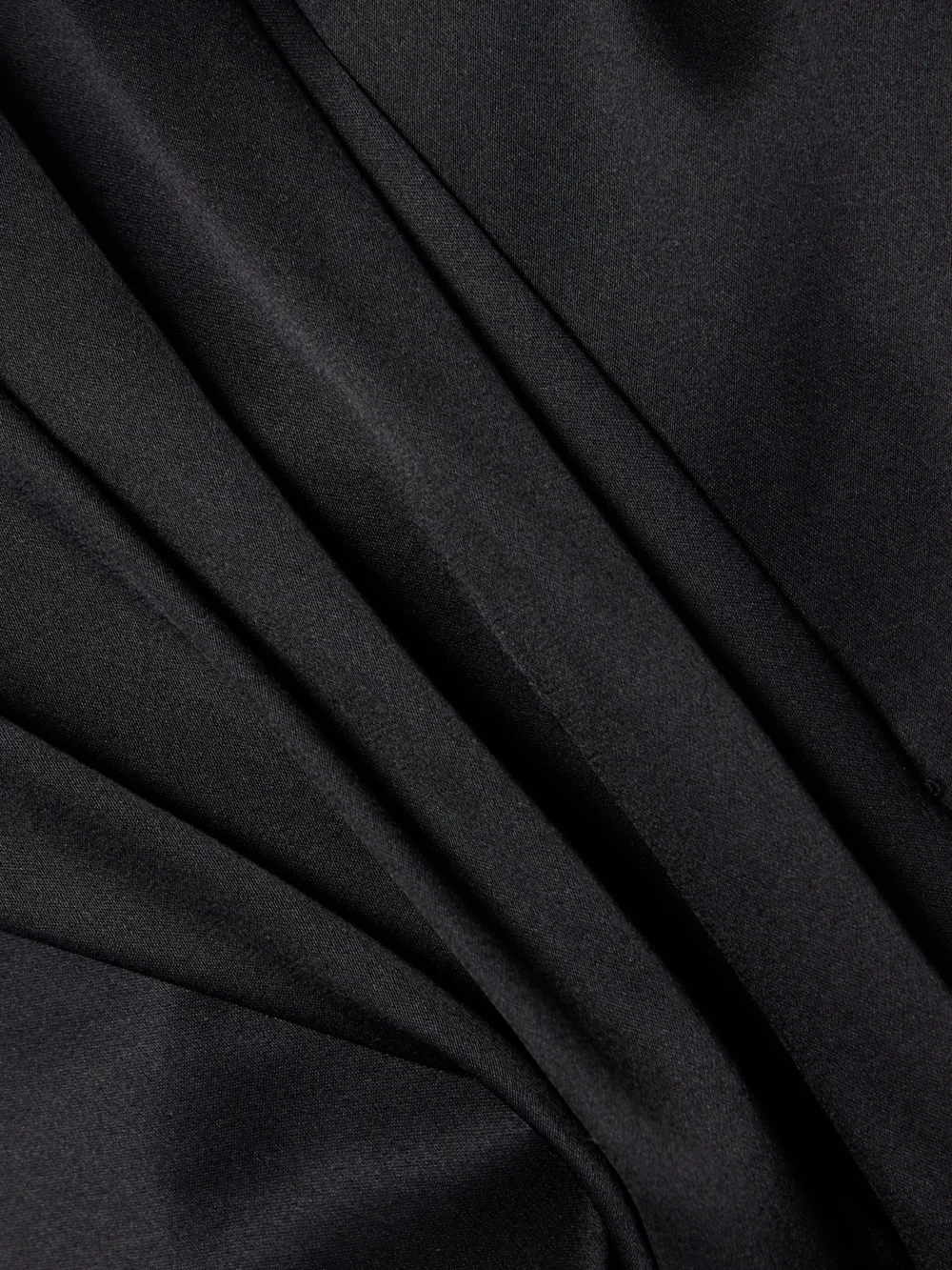 Close-up detail of the Heirlome Barbara Gathered Draped Silk-satin Halterneck Blouse