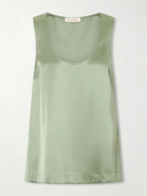 Heirlome Elaine Silk-satin Tank Top