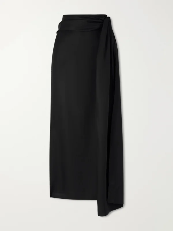 Heirlome Helena Silk-twill Midi Skirt