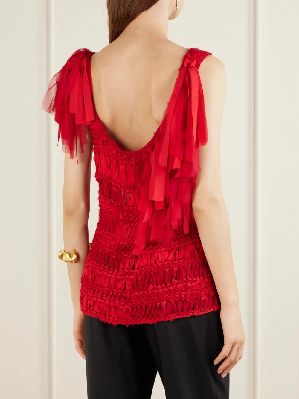 Back view of the Heirlome Juanita Silk Tank