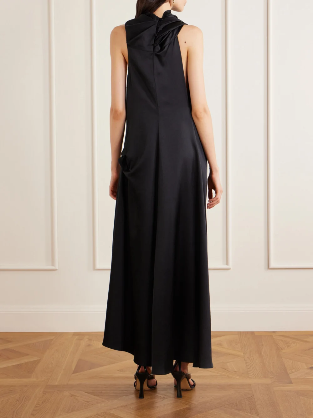 Back view of the Heirlome Kate Silk-satin Dress