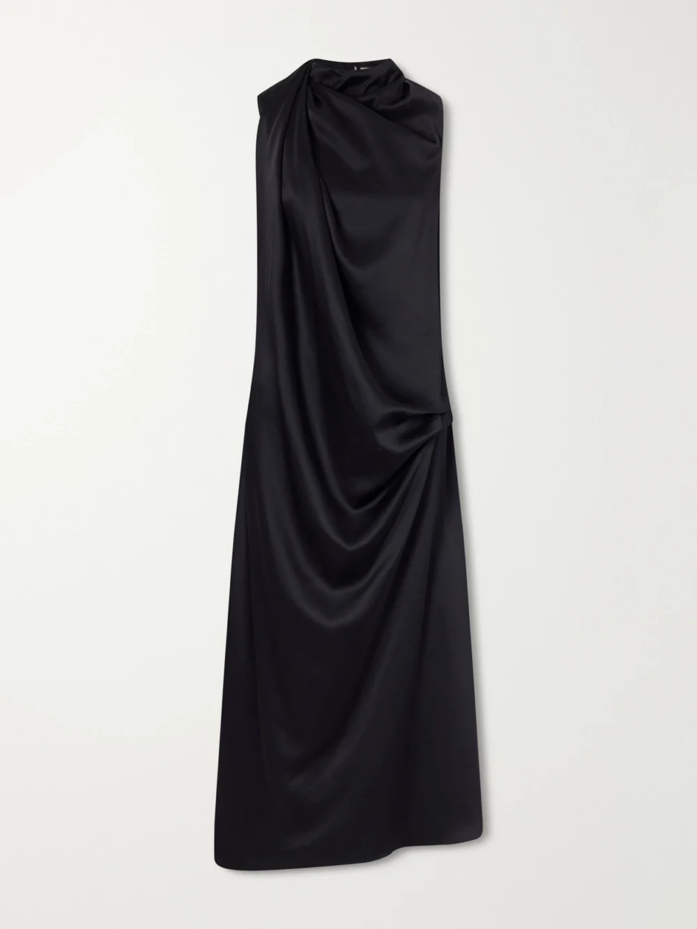 Heirlome Kate Silk-satin Dress in black