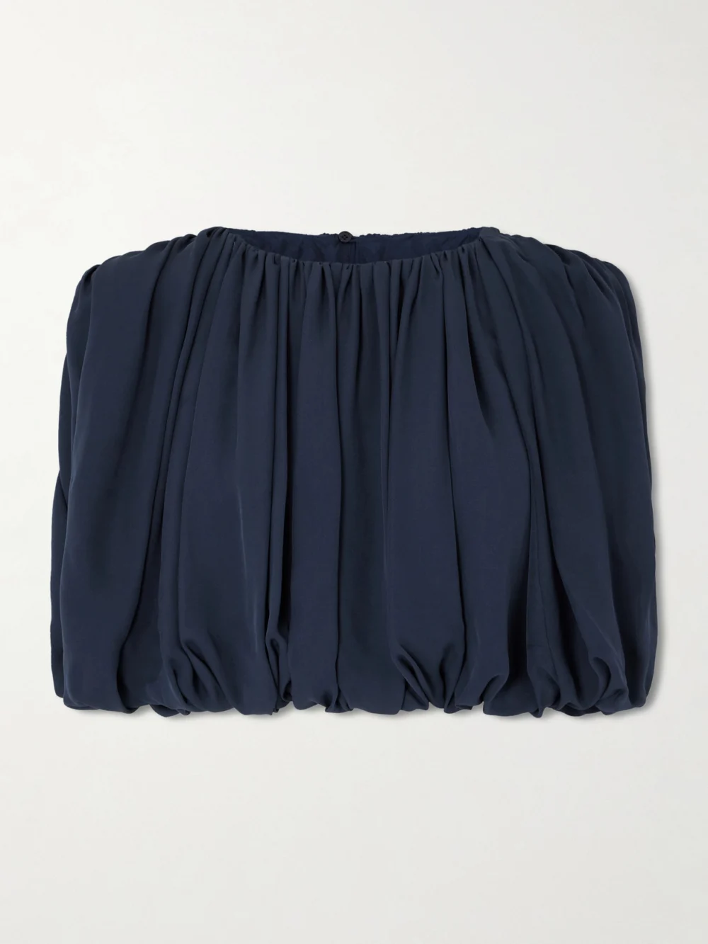 Heirlome Penelope Pleated Silk-crepe Top in teal