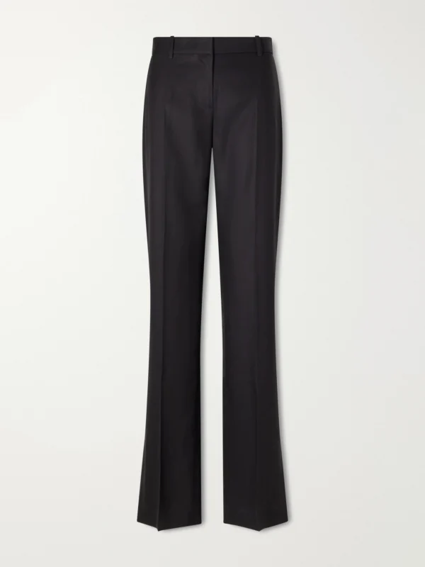 Heirlome Petula Pleated Silk-twill Straight-leg Pants