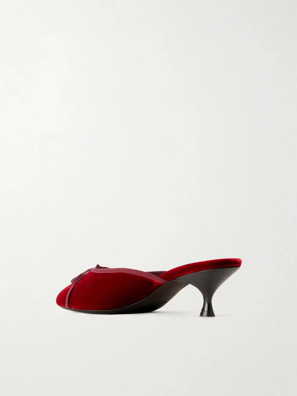 Back view of the Herbert Levine 24/7 50 Bow-detailed Velvet Pumps