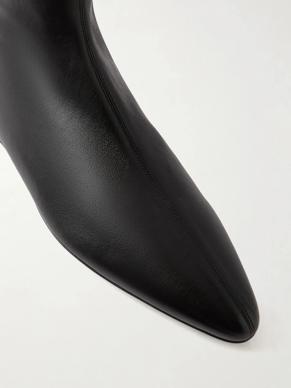 Close-up detail of the Herbert Levine All in All Leather Over-the-knee Boots