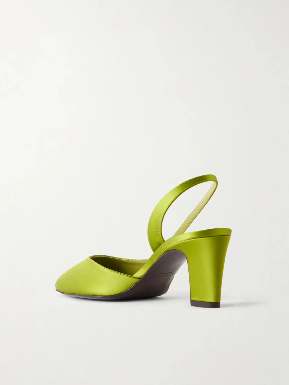 Back view of the Herbert Levine Ask Around 65 Satin Slingback Pumps
