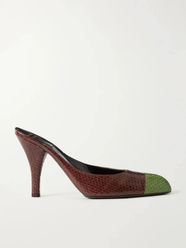Herbert Levine Hidden Ambition 95 Snake Leather Mules