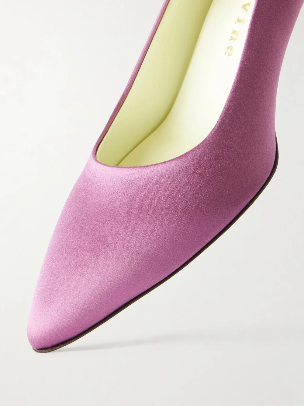 Close-up detail of the Herbert Levine Pump Du Jour 50 Satin Pumps