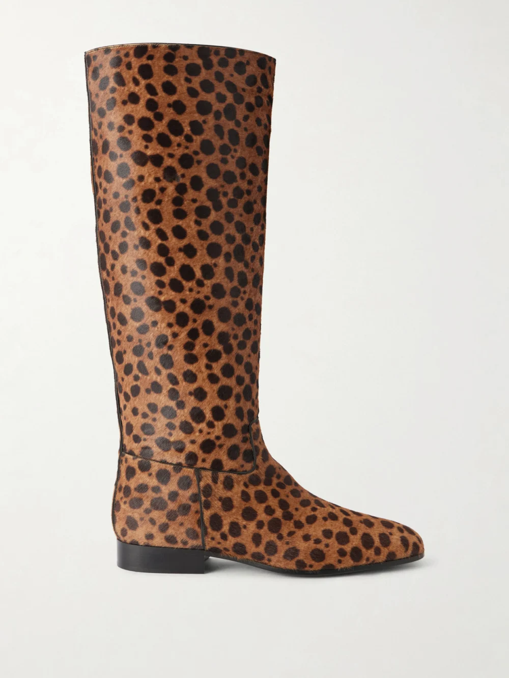 Herbert Levine Rein It Animal-print Pony-hair Knee Boots in leopard print