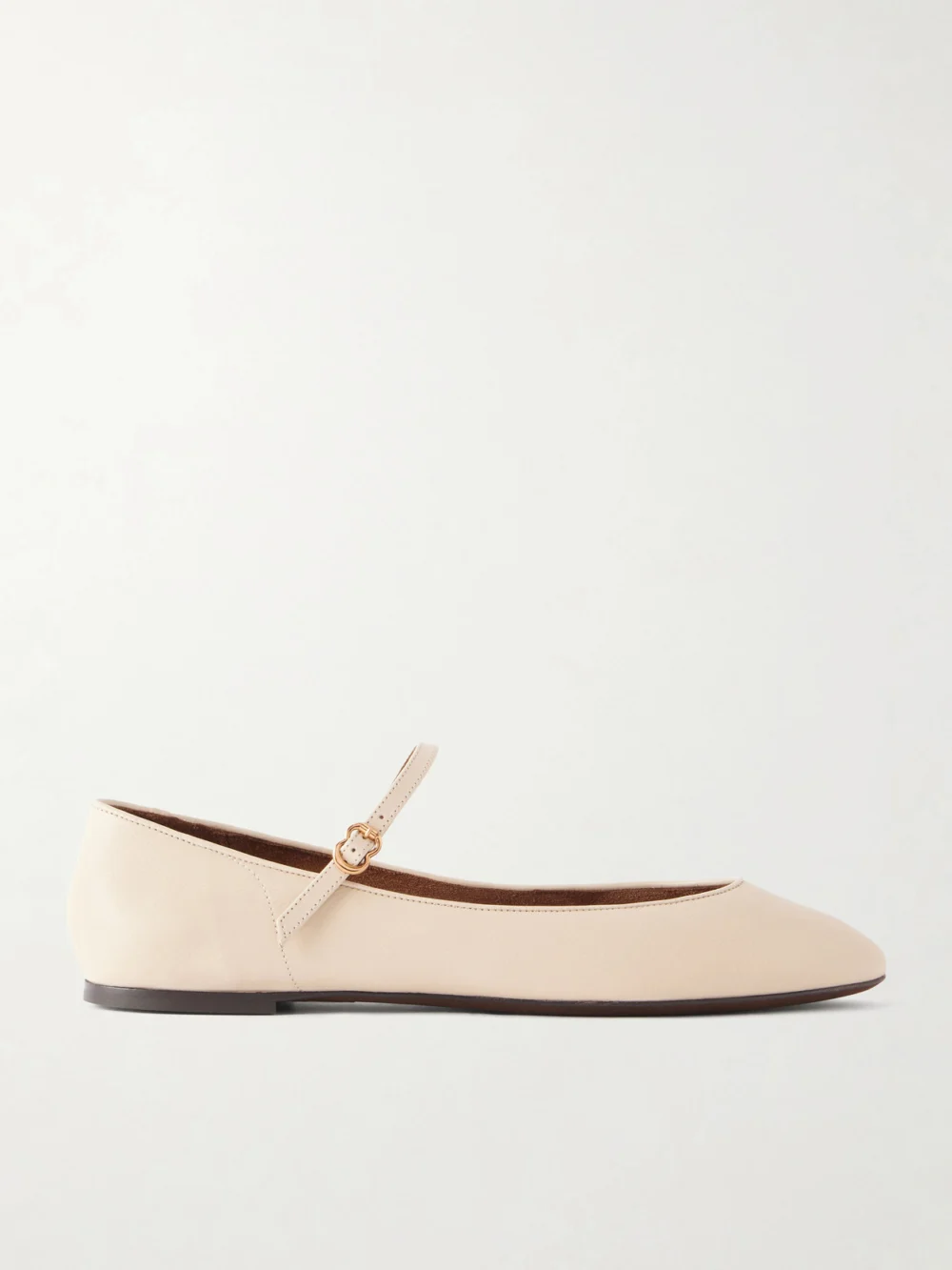 Herbert Levine Rule the Day Textured-leather Ballet Flats in cream