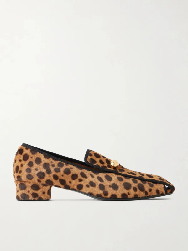 Herbert Levine Showtime 30 Leopard-print Pony Hair Loafers