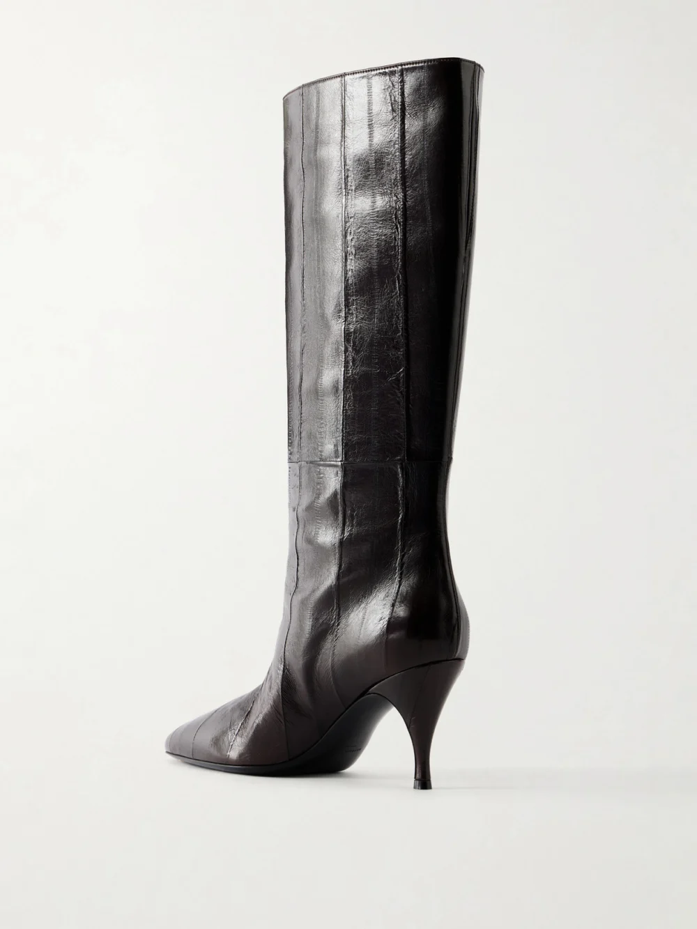 Back view of the Herbert Levine Silhouette 80 Textured-leather Knee Boots