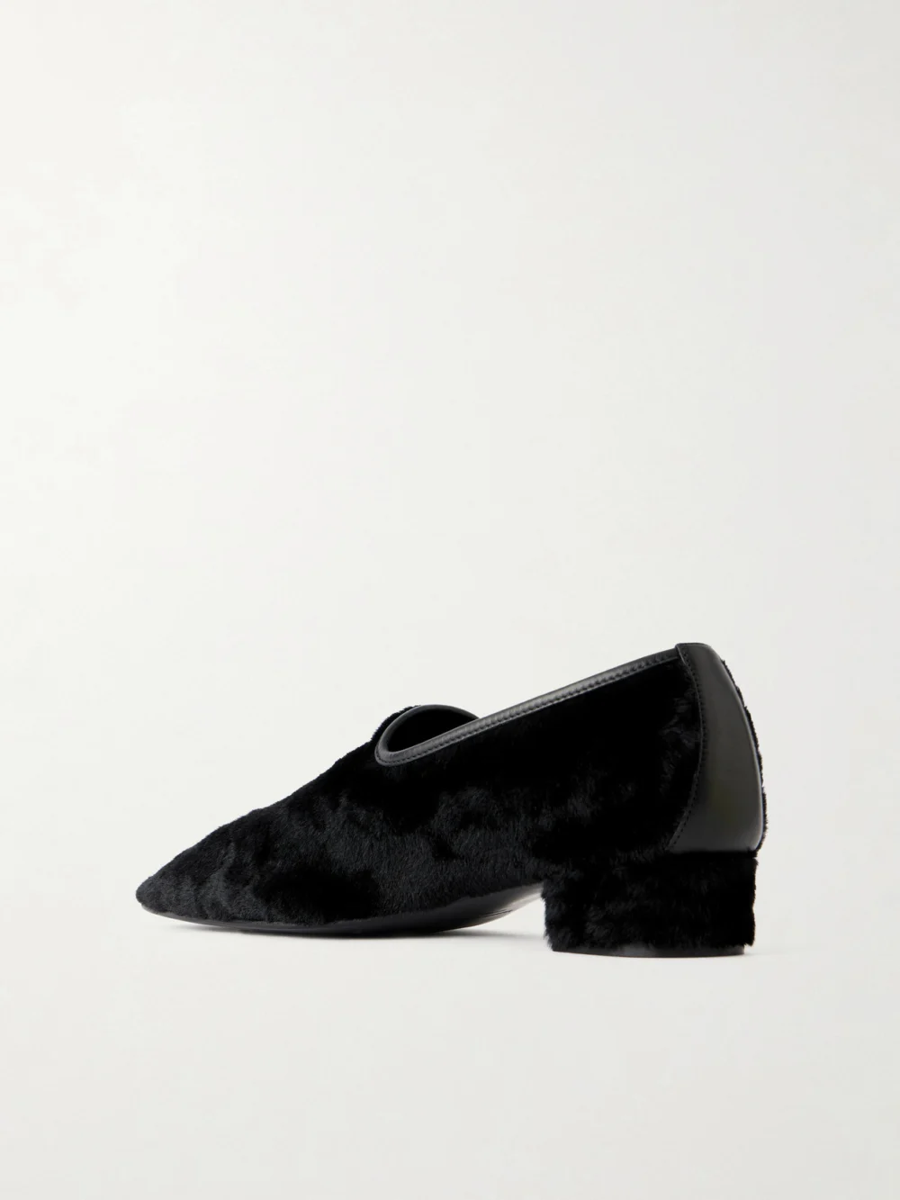 Back view of the Herbert Levine Soft Touch 30 Shearling Loafers