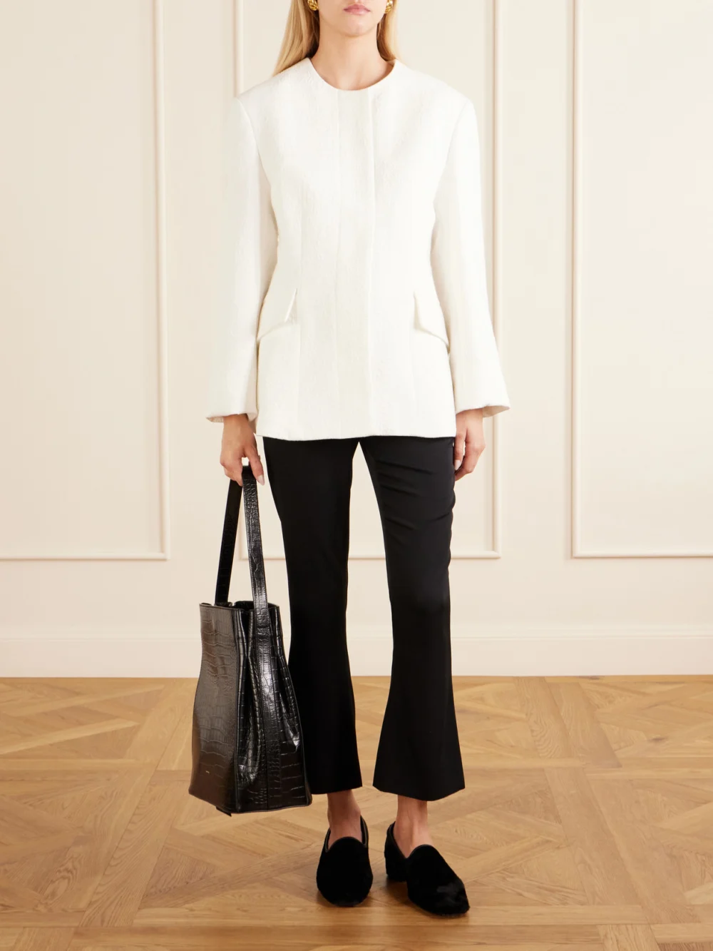 Herbert Levine Soft Touch 30 Shearling Loafers, styled view