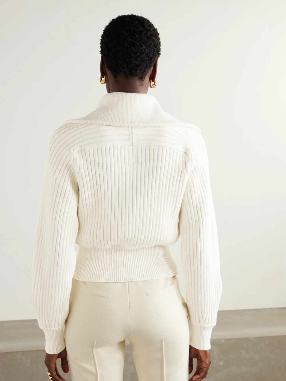 Back view of the High Sport Chester Ribbed Cotton-blend Sweater
