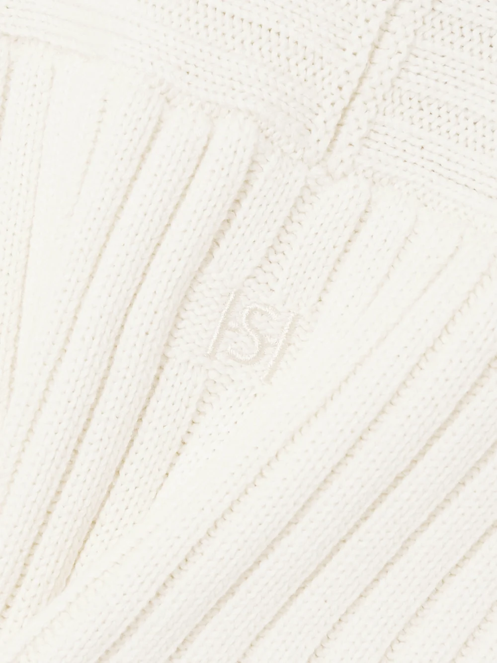 Close-up detail of the High Sport Chester Ribbed Cotton-blend Sweater