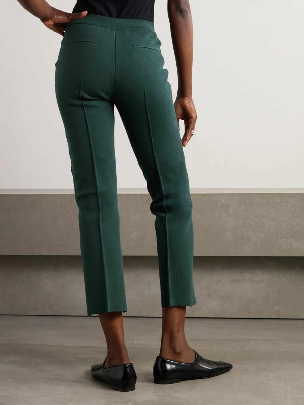 Back view of the High Sport Cropped Cotton-blend Slim-leg Pants