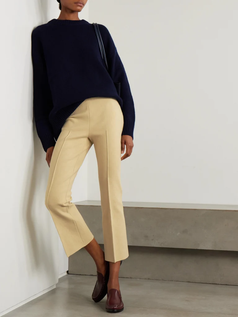 High Sport Cropped Cotton-blend Slim-leg Pants