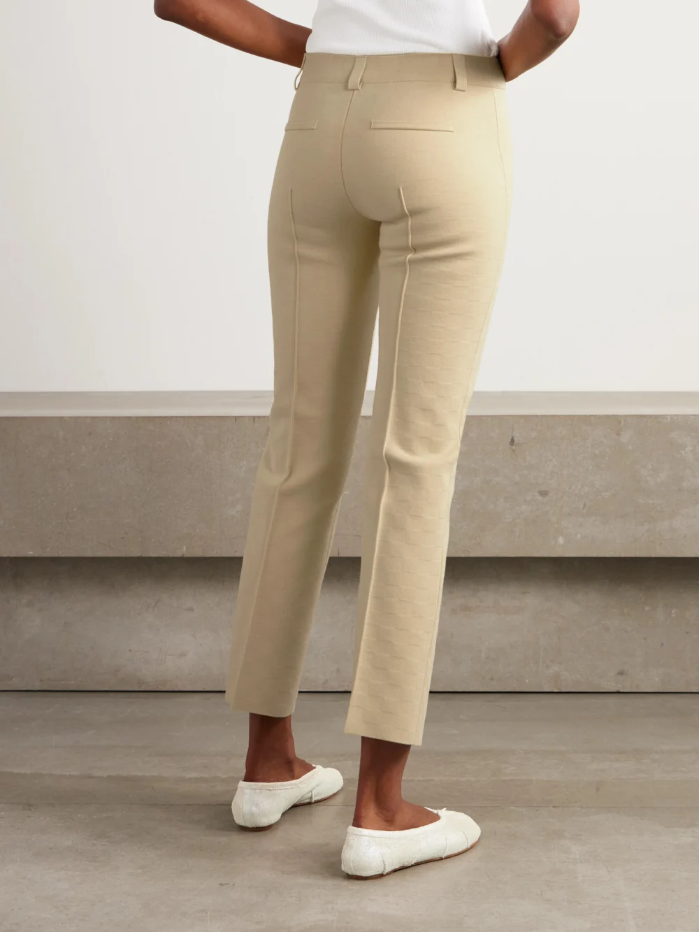 Back view of the High Sport Julep Stretch-cotton Straight-leg Pants