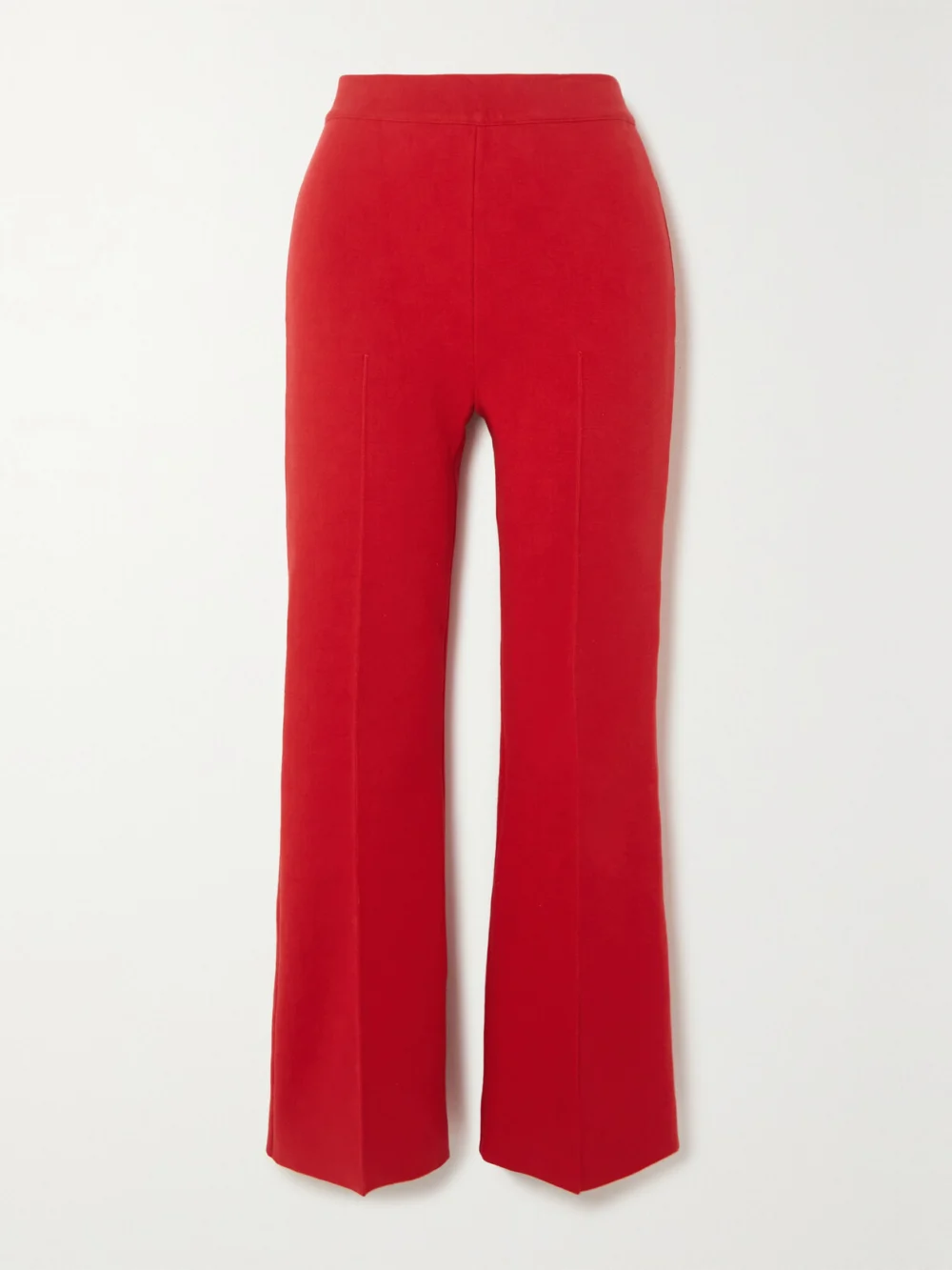 High Sport Kick Cropped Stretch-cotton Flared Pants in x small