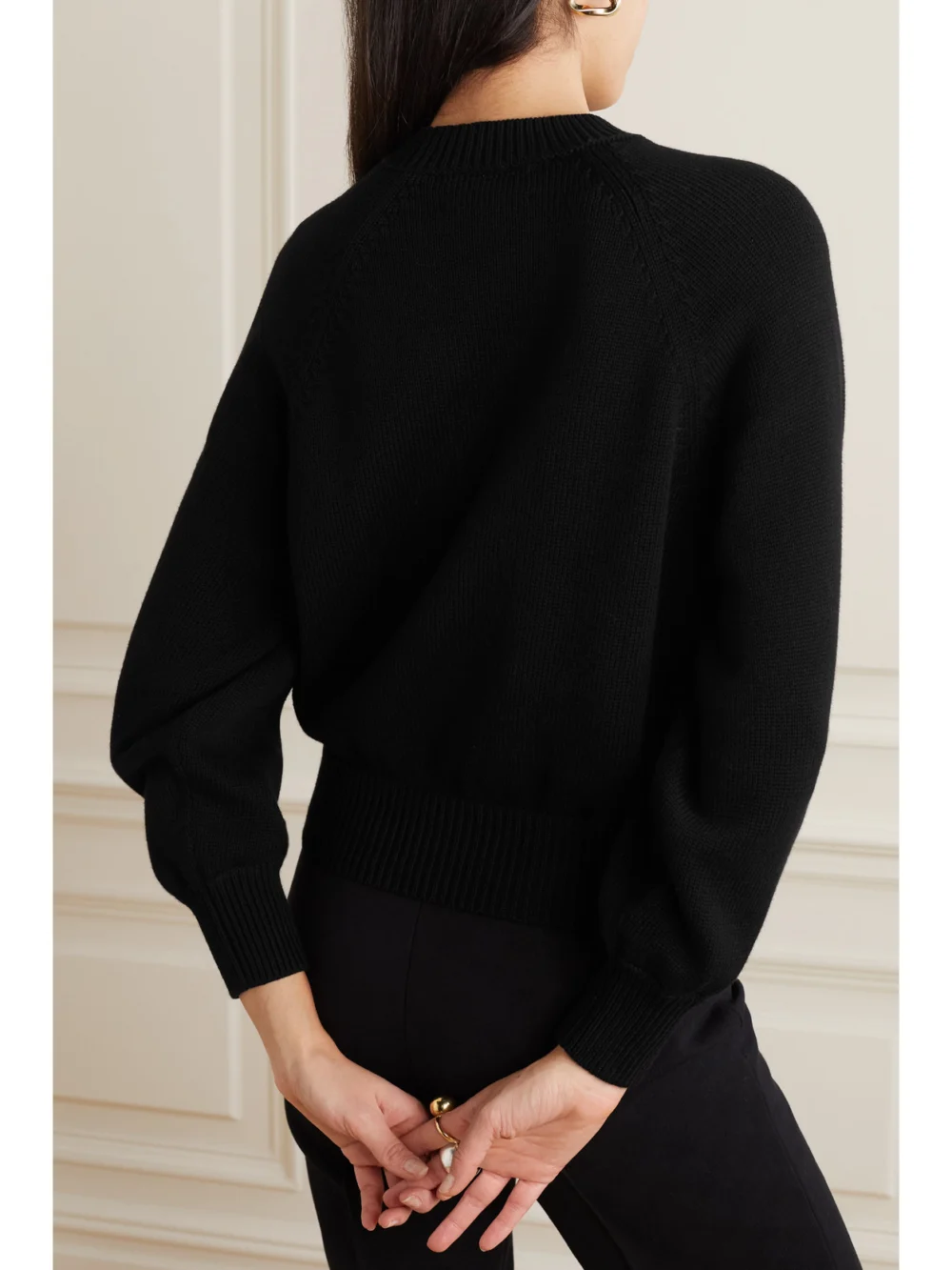 Back view of the High Sport Lara Cotton Sweater