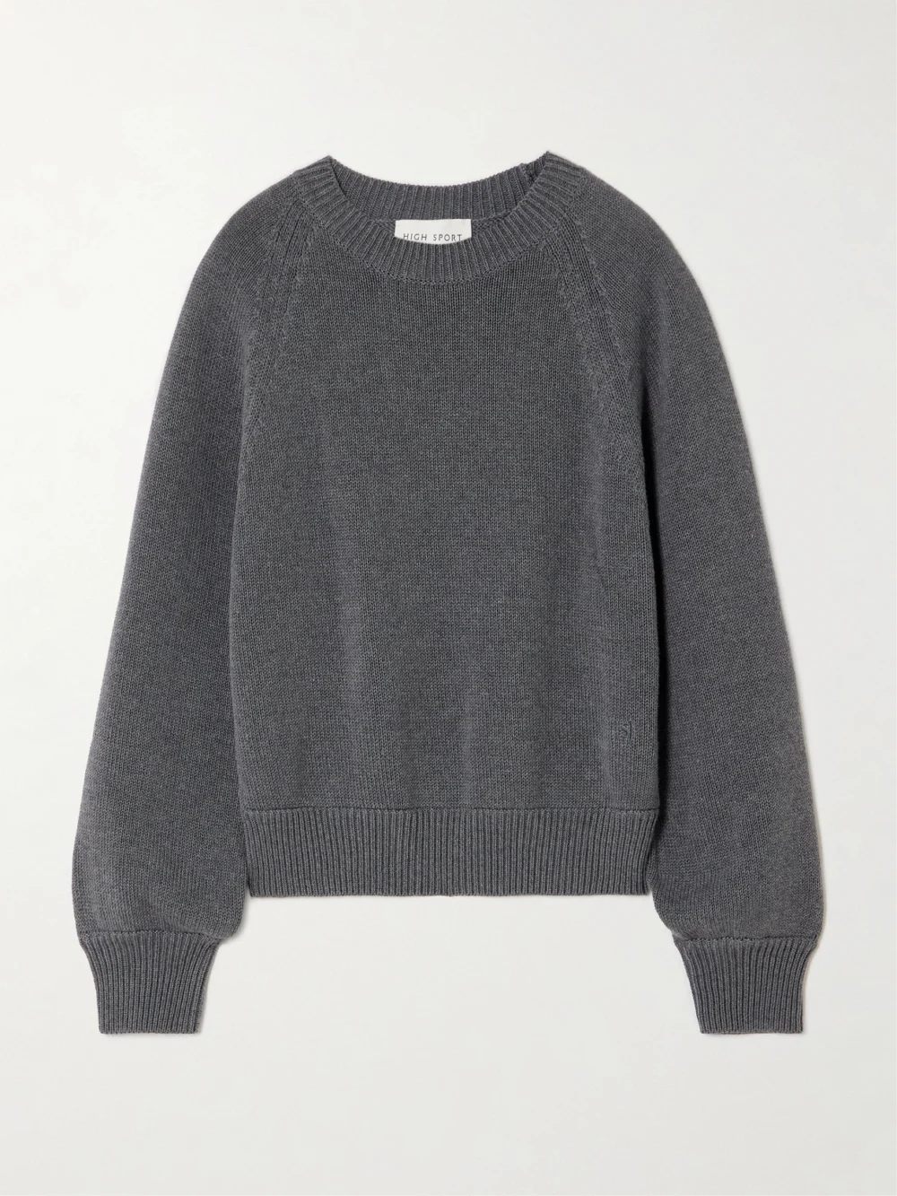 High Sport Lara Cotton Sweater in charcoal
